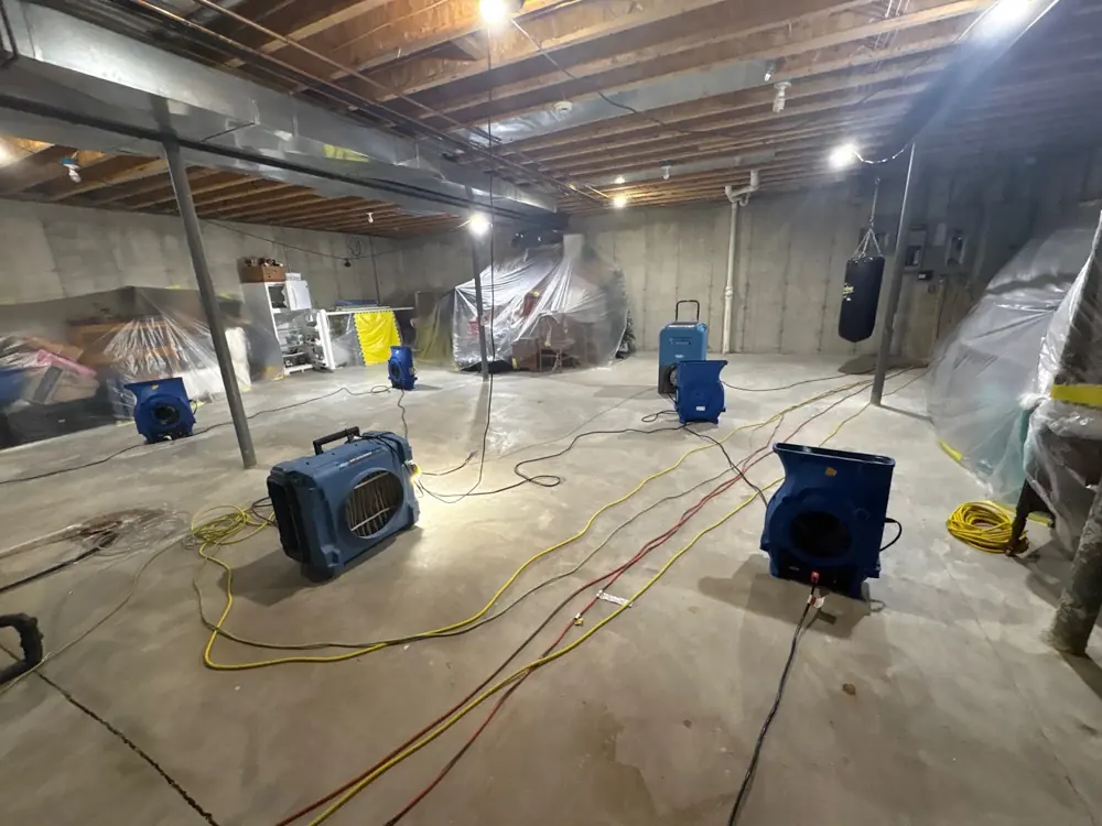 Restoration equipment on an Orlando job